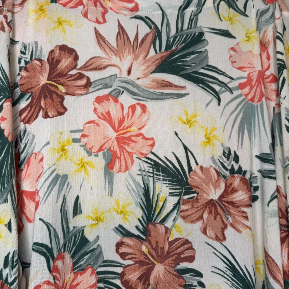 RIPCURL womens size medium M Anini Beach palm floral beach swim cover up kimono - Picture 9 of 12